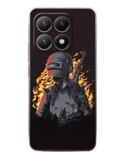 Чохол для Xiaomi 15T з картинкою «PUBG — вогняний силует»