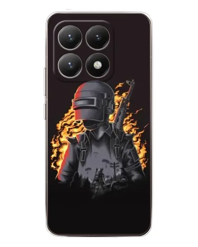 Чохол для Xiaomi 15T з картинкою «PUBG — вогняний силует»