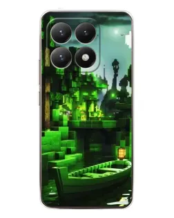 Чохол для Xiaomi 15T з картинкою «Minecraft лісовий пейзаж»