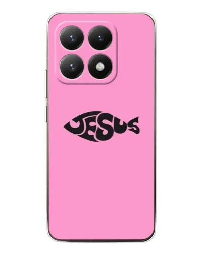 Чехол для Xiaomi 15T с картинкой «Розовый символ Jesus» Чехол для Xiaomi 15T с картинкой «Розовый символ Jesus»