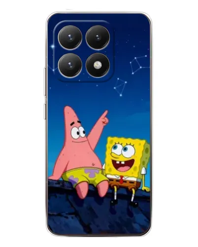Чехол для Xiaomi 15T с картинкой «Губка Боб и Патрик ночью» Чехол для Xiaomi 15T с картинкой «Губка Боб и Патрик ночью»