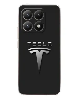 Чохол для Xiaomi 15T з картинкою «Сталевий логотип Tesla»