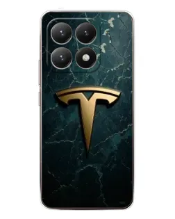 Чохол для Xiaomi 15T з картинкою «Мармурова Tesla Gold»