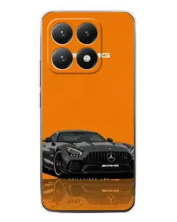 Чехол для Xiaomi 15T с картинкой «Оранжевый Mercedes AMG»