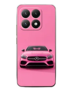 Чехол для Xiaomi 15T с картинкой «Розовый Mercedes AMG»