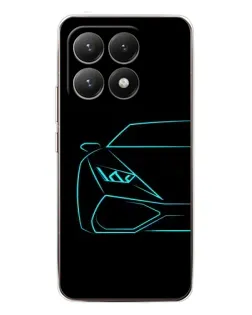 Чехол для Xiaomi 15T с картинкой «Голубой силуэт Lamborghini» Чехол для Xiaomi 15T с картинкой «Голубой силуэт Lamborghini»
