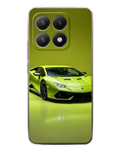 Чехол для Xiaomi 15T с картинкой «Салатовый Lamborghini Huracan»