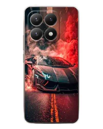 Чехол для Xiaomi 15T с картинкой «Lamborghini красный дым»