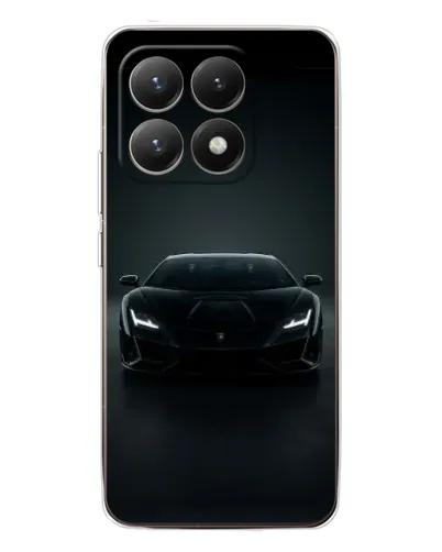 Чехол для Xiaomi 15T с картинкой «Черный Lamborghini Aventador»