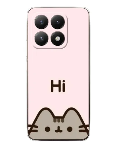 Чехол для Xiaomi 15T с картинкой «Пушин говорит Hi» Чехол для Xiaomi 15T с картинкой «Пушин говорит Hi»