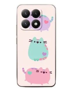 Чехол для Xiaomi 15T с картинкой «Pusheen трио»