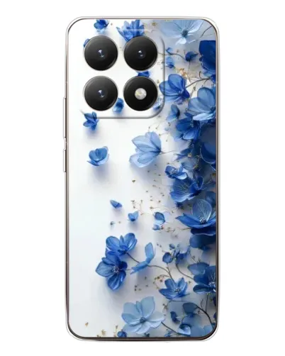 Чохол для Xiaomi 15T з картинкою «Блакитний квітковий каскад»