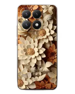 Чохол для Xiaomi 15T з картинкою «Бежевий флористичний декор» Чохол для Xiaomi 15T з картинкою «Бежевий флористичний декор»