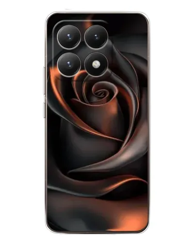 Чохол для Xiaomi 15T з картинкою «Шовкова чорна троянда»