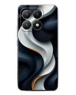 Чохол для Xiaomi 15T з картинкою «Об'ємні чорно-білі стрічки»