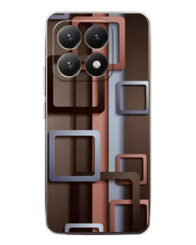 Чохол для Xiaomi 15T з картинкою «Коричневі об'ємні квадрати» Чохол для Xiaomi 15T з картинкою «Коричневі об'ємні квадрати»