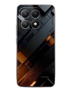 Чохол для Xiaomi 15T з картинкою «Чорні геометричні блоки»
