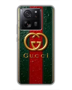 Чохол для Xiaomi 16 з картинкою «Gucci — фірмова смуга та золото»