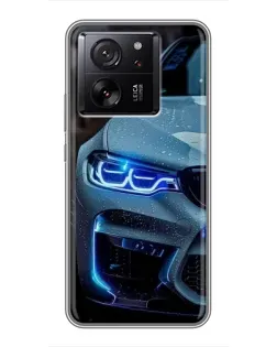 Чохол для Xiaomi 16 з картинкою «Погляд BMW з синіми фарами»