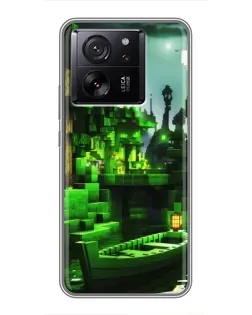 Чохол для Xiaomi 16 з картинкою «Minecraft лісовий пейзаж»