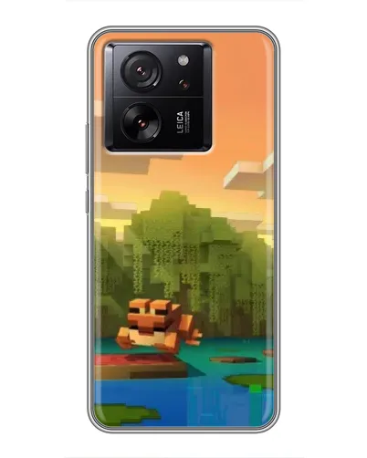 Чохол для Xiaomi 16 з картинкою «Майнкрафт захід сонця»