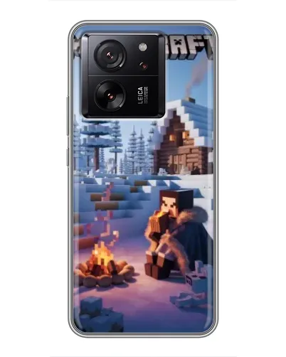 Чохол для Xiaomi 16 з картинкою «Зимовий Minecraft»
