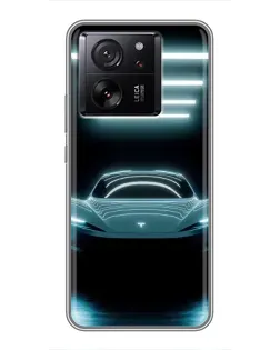Чохол для Xiaomi 16 з картинкою «Tesla в неоні»