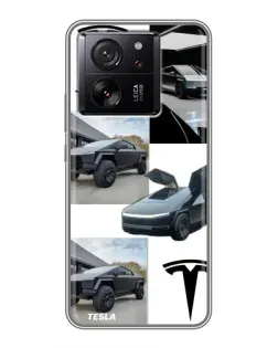 Чохол для Xiaomi 16 з картинкою «Колаж Cybertruck Tesla»