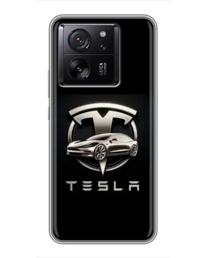 Чохол для Xiaomi 16 з картинкою «Tesla — срібне авто»