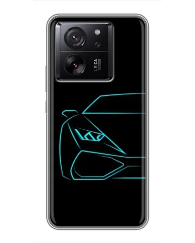 Чохол для Xiaomi 16 з картинкою «Блакитний силует Lamborghini»