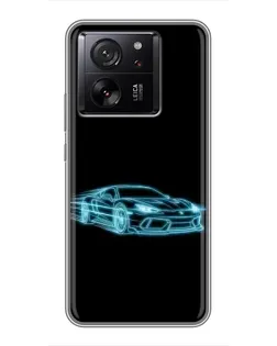 Чохол для Xiaomi 16 з картинкою «Неоновий контур Lamborghini»