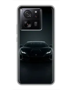 Чохол для Xiaomi 16 з картинкою «Чорний Lamborghini Aventador»