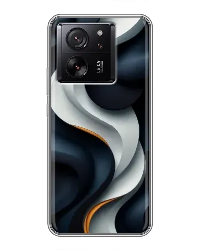 Чохол для Xiaomi 16 з картинкою «Об'ємні чорно-білі стрічки»