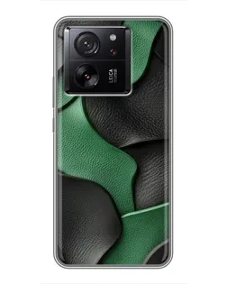 Чохол для Xiaomi 16 з картинкою «Зелені шкіряні хвилі»