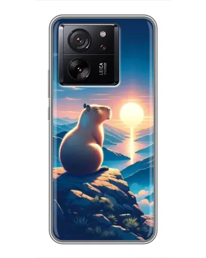 Чохол для Xiaomi 16 з картинкою «Захід сонця з капібарою»