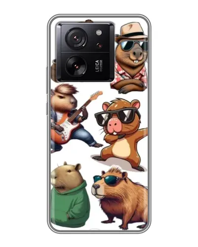 Чохол для Xiaomi 16 з картинкою «Круті капібари музиканти»
