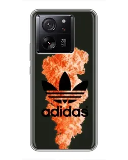Чехол для Xiaomi 17 Max с картинкой «Оранжевый дым Adidas»