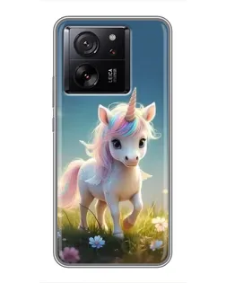 Чехол для Xiaomi 17 Max с картинкой «Единорог на поляне»