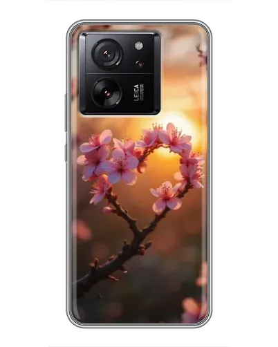 Чехол для Xiaomi 17 Max с картинкой «Розовый цвет сердце на фоне заката» Чехол для Xiaomi 17 Max с картинкой «Розовый цвет сердце на фоне заката»