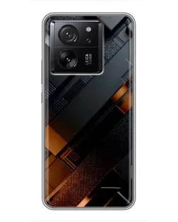 Чехол для Xiaomi 17 Max с картинкой «Черные геометрические блоки»