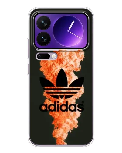 Чехол для Xiaomi 17 Pro Max с картинкой «Оранжевый дым Adidas»