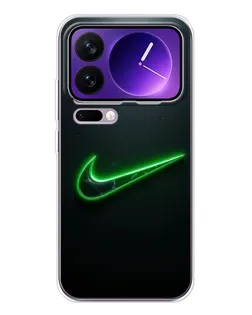 Чехол для Xiaomi 17 Pro Max с картинкой «Неоновый контур Nike»
