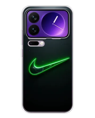 Чехол для Xiaomi 17 Pro Max с картинкой «Неоновый контур Nike»
