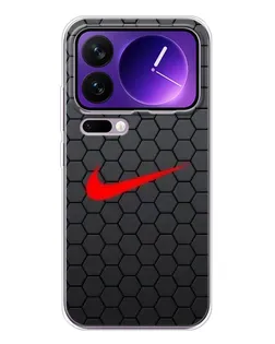 Чехол для Xiaomi 17 Pro Max с картинкой «Nike — карбоновая сетка»