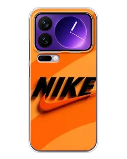 Чехол для Xiaomi 17 Pro Max с картинкой «Оранжевый драйв Nike»