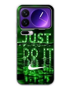 Чехол для Xiaomi 17 Pro Max с картинкой «Зеленый неоновый Nike»