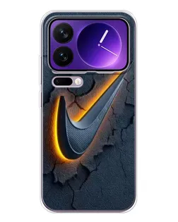 Чехол для Xiaomi 17 Pro Max с картинкой «Объемный логотип Найк»