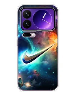 Чехол для Xiaomi 17 Pro Max с картинкой «Космический Nike Swoosh»