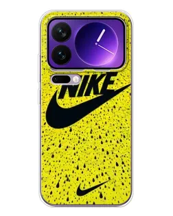 Чехол для Xiaomi 17 Pro Max с картинкой «Желтый текстурный Nike»