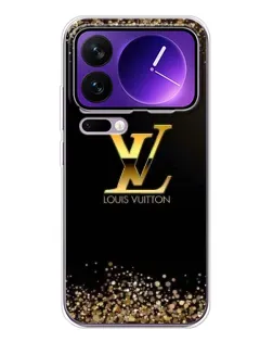 Чехол для Xiaomi 17 Pro Max с картинкой «LV — золотые искры»